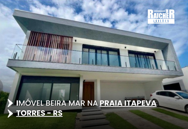 LOTE 001 Sobrado na beira mar na praia da Itapeva em Torres/RS com 507,36 m2, situado no Condomínio 